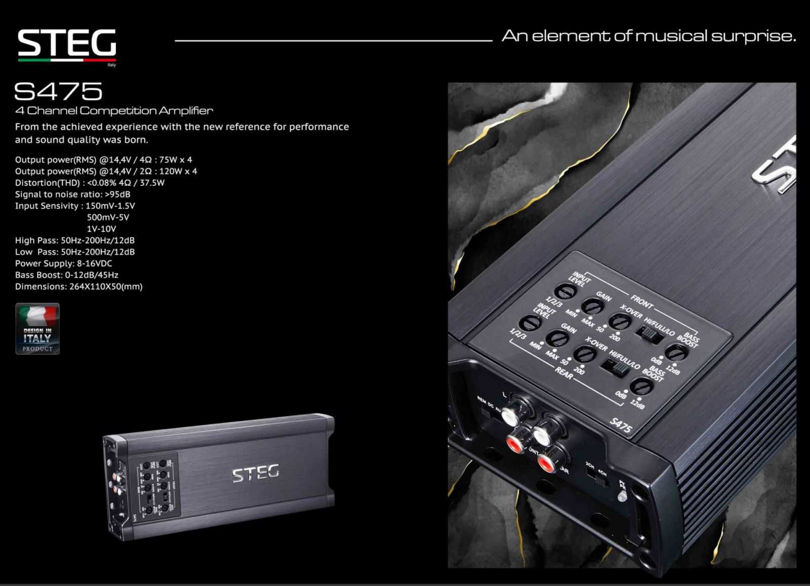 STEG S475 四聲道 擴大機