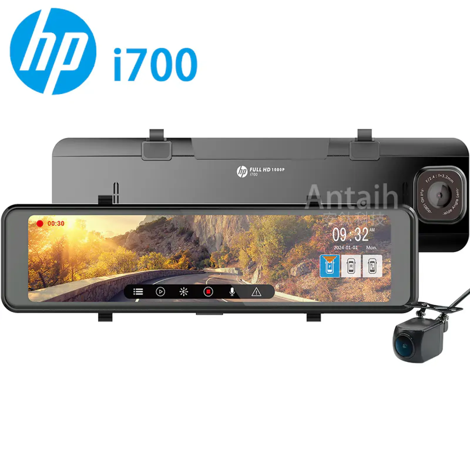 HP惠普 i700 | 1080p+1080p後視鏡型行車記錄器