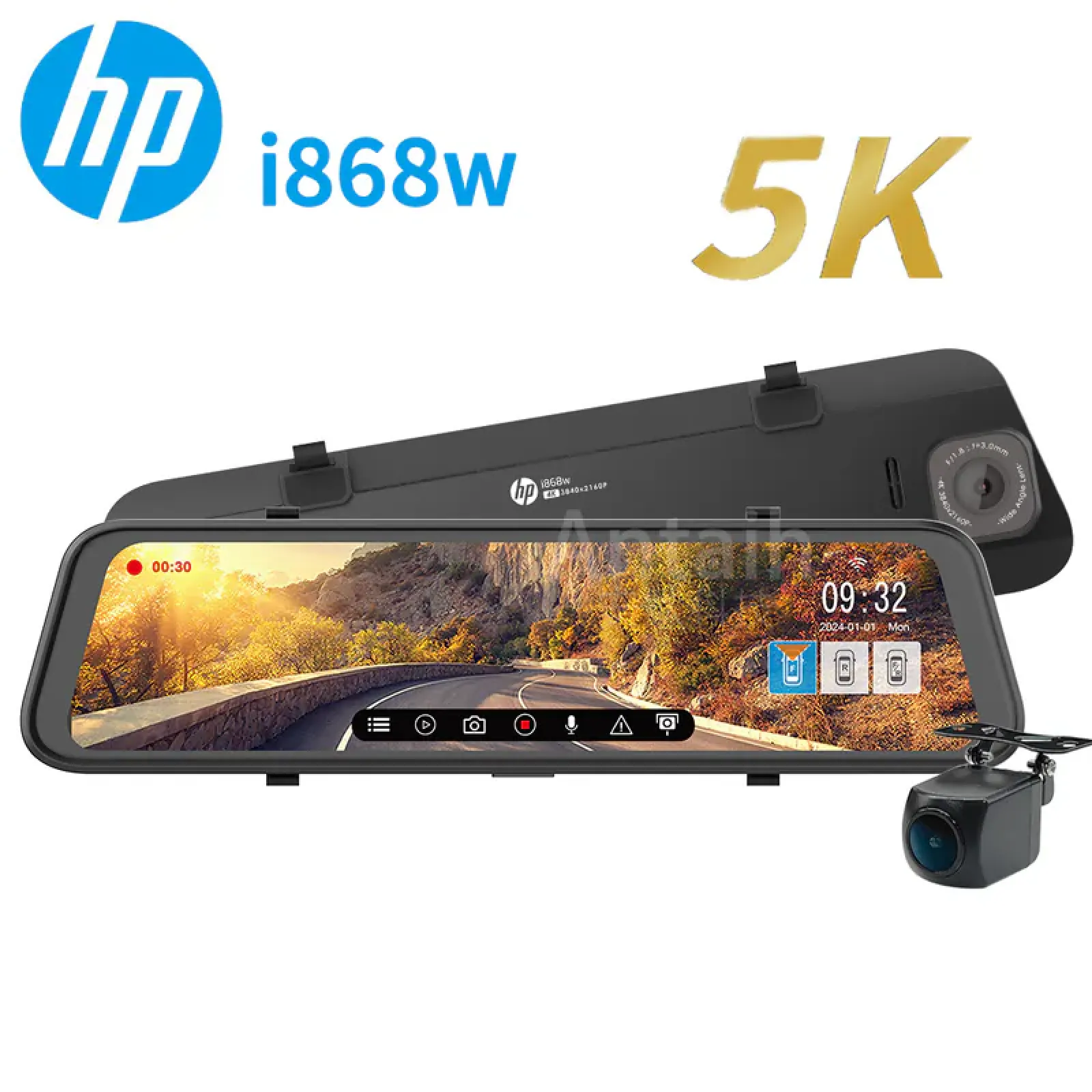 HP惠普 i868w | 4K+1K後視鏡型行車記錄器